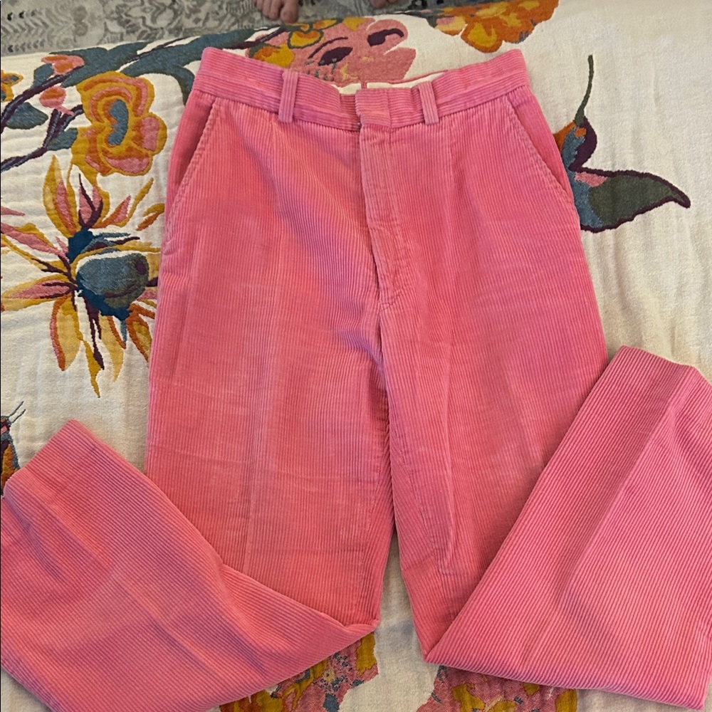 David brooks Pink Corduroy trousers